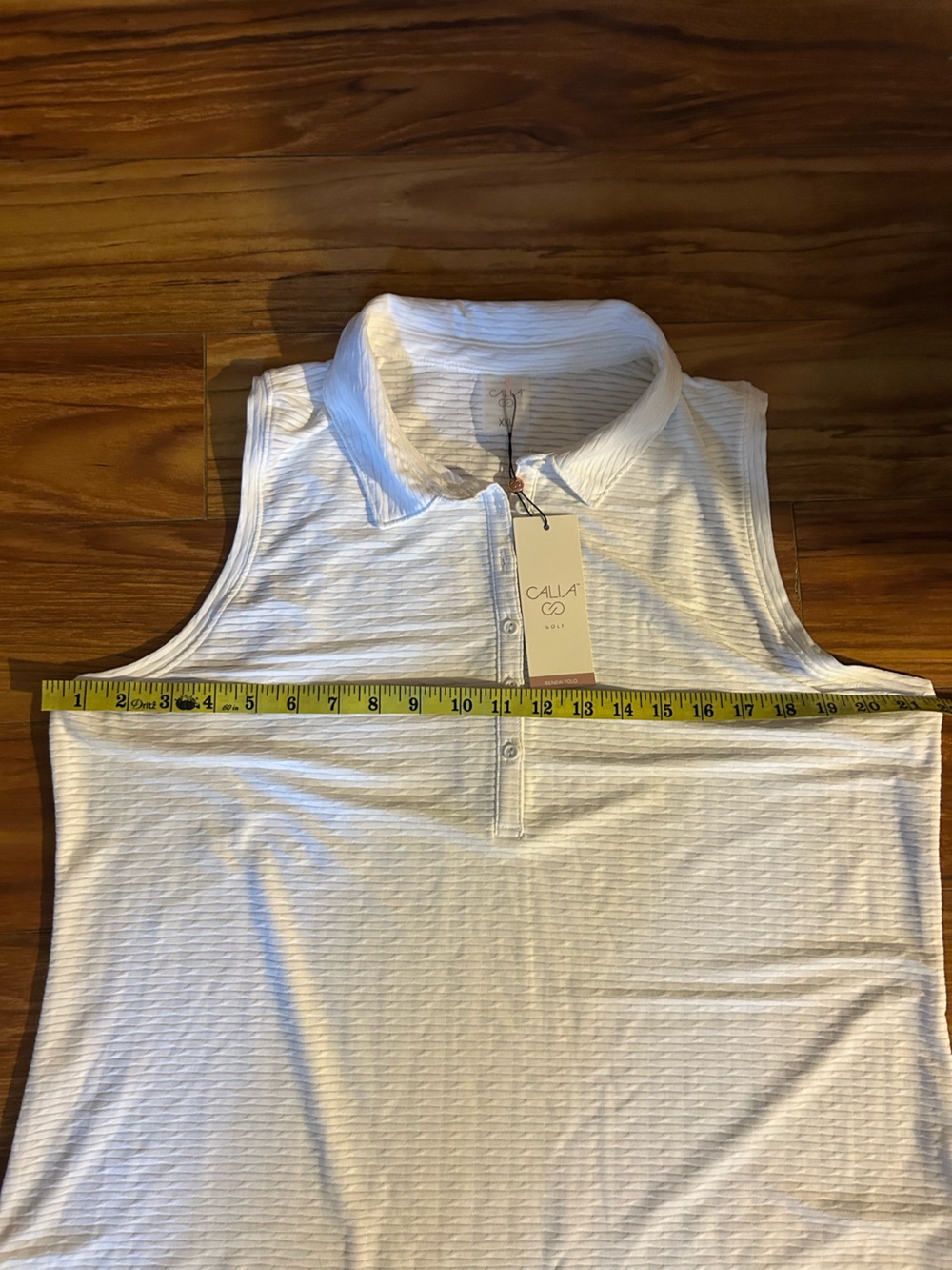 Calia golf white renew sleeveless Polo Top - Classic Collared Knit. XXL - Picture 14 of 16